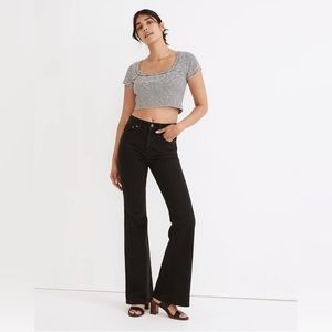Madewell The Petite Perfect Vintage Flare Jean Sherborn Wash NF789 P26 26 Black